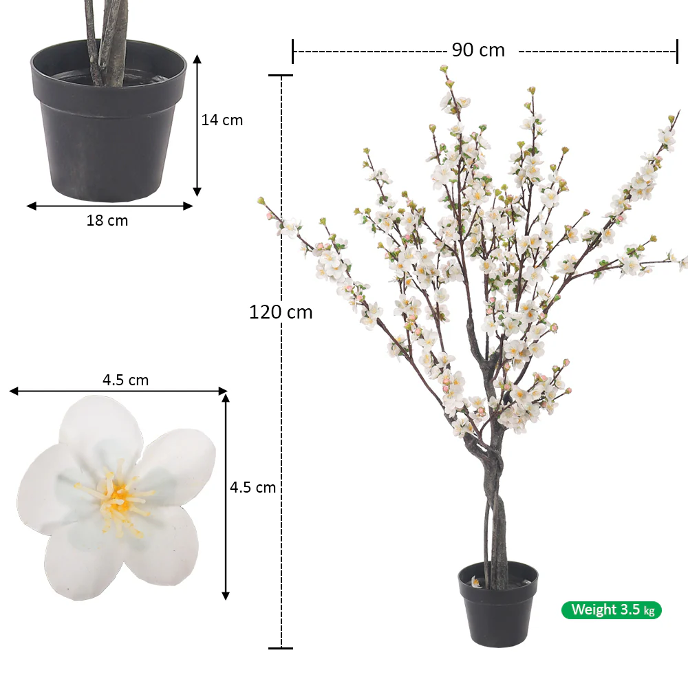 Cherry Blossom Artificial Tree(with black nursery pot) - Image 8