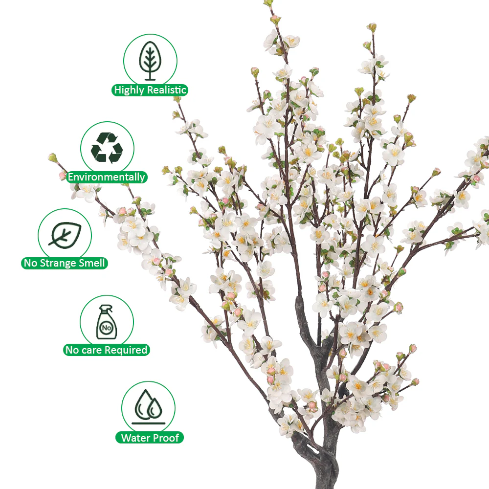 Cherry Blossom Artificial Tree(with black nursery pot) - Image 9