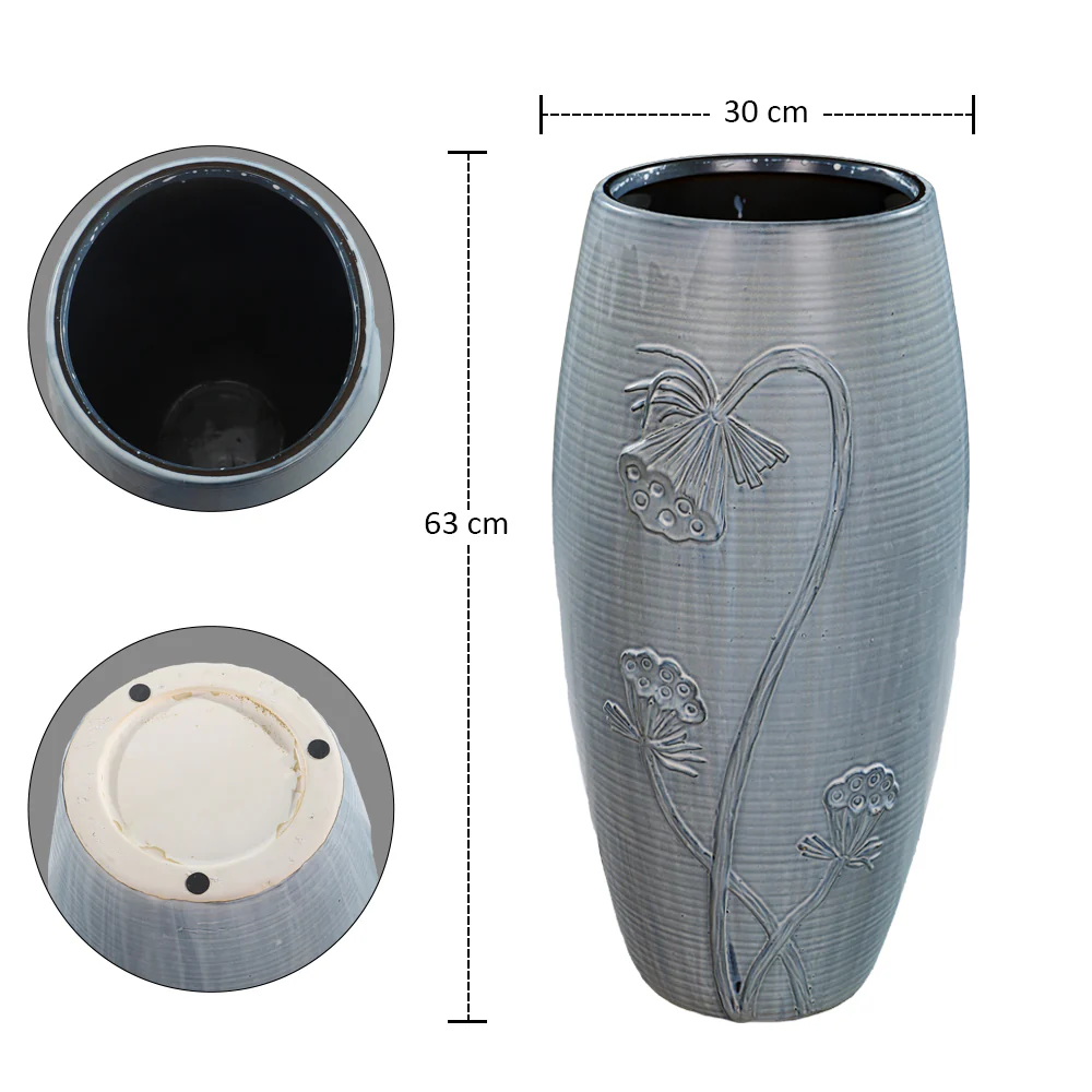 Chinese Ceramic Floor Vase - Image 2