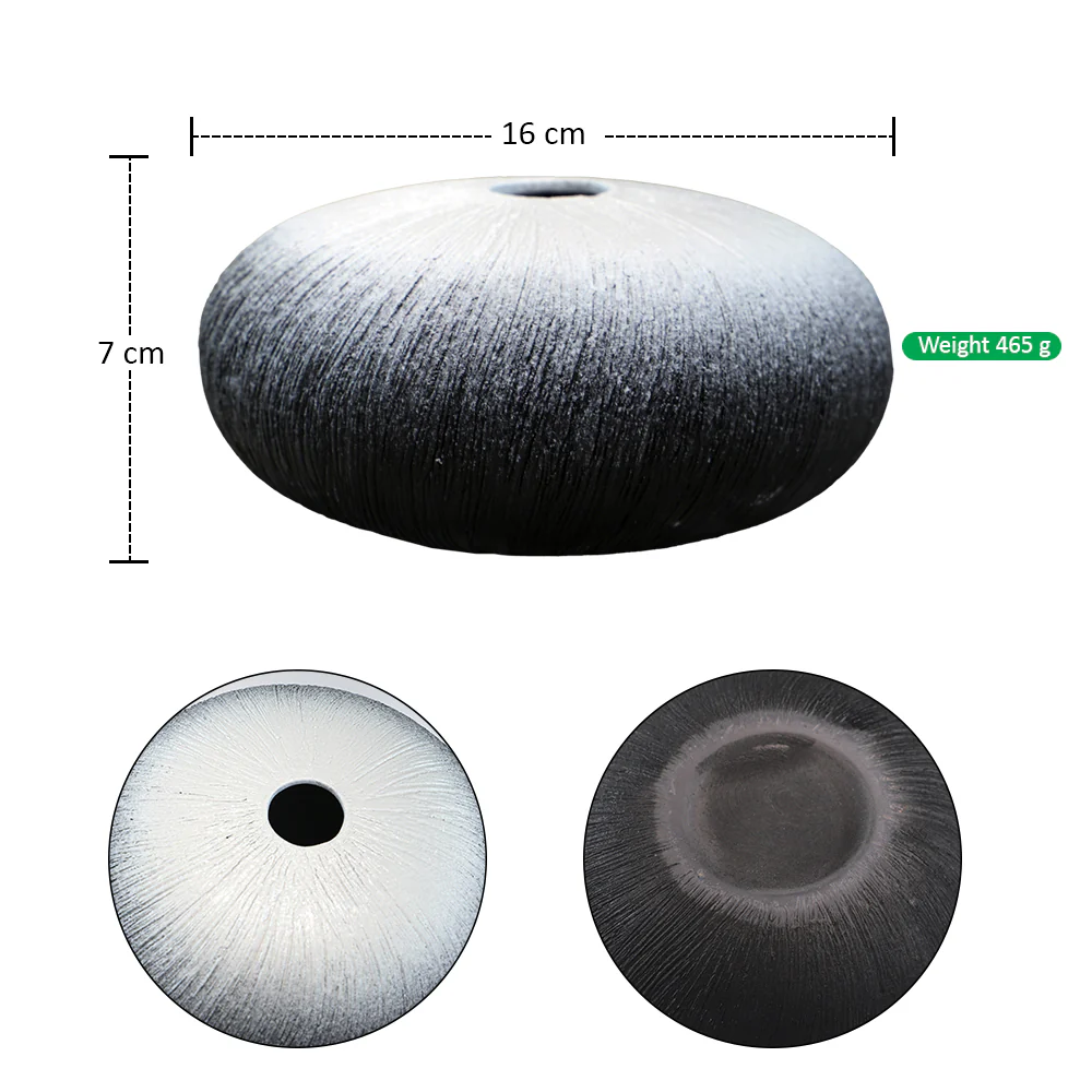 Circular Embossed Line Ceramic Vase(Succulent not included) - Image 3