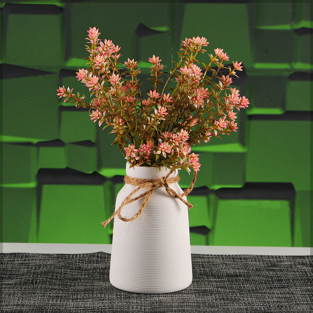 Classic Ceramic Vase with Rope Design - Image 3