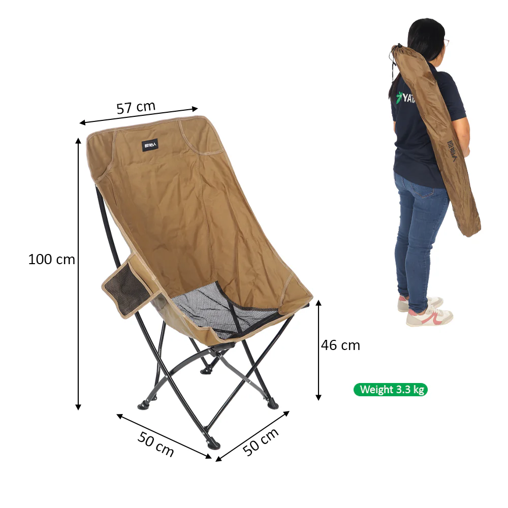 1 Piece Comfortable Chair with Cup Holder for Camping( Chair Only) - Image 3