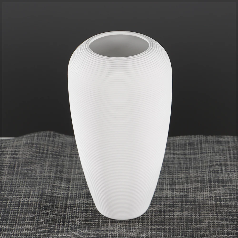 Contemporary White Textured Vase - Image 3