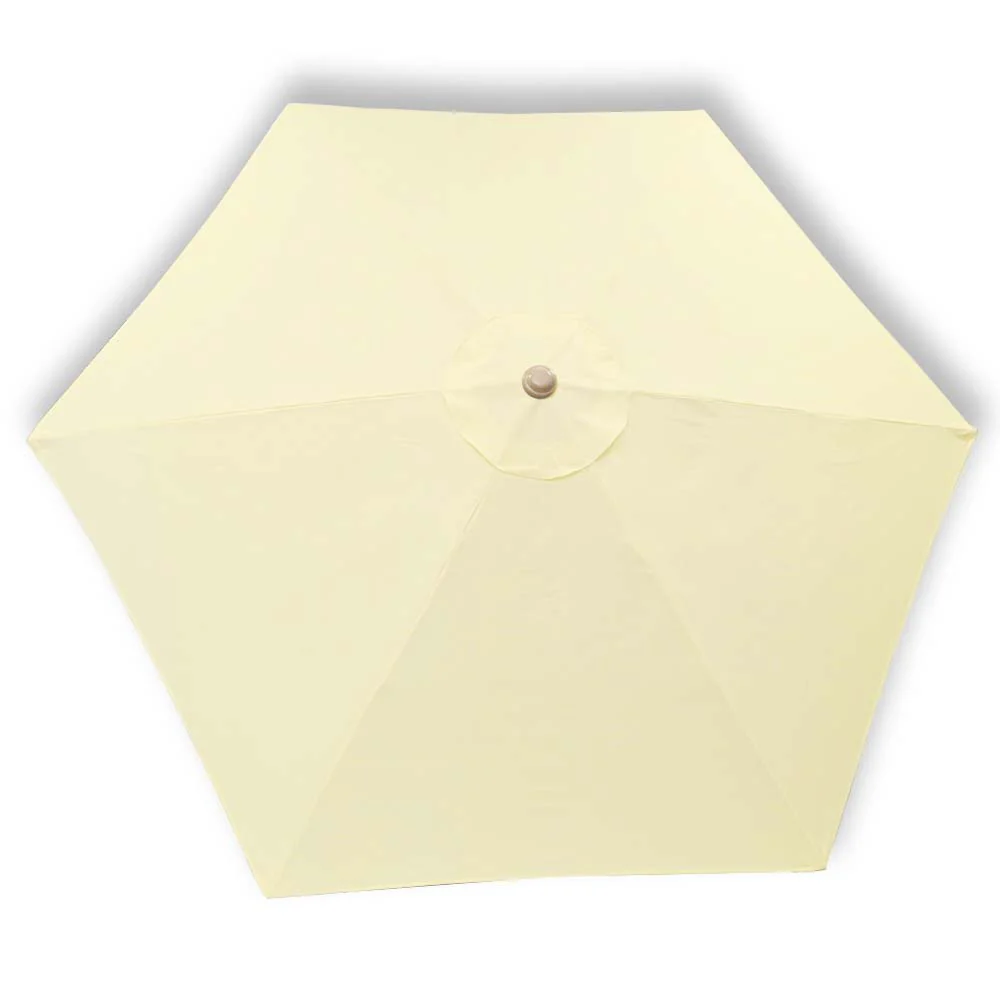 Cream 6 Ribs Replacement Patio Umbrella Canopy Cover (cloth only) - Image 2