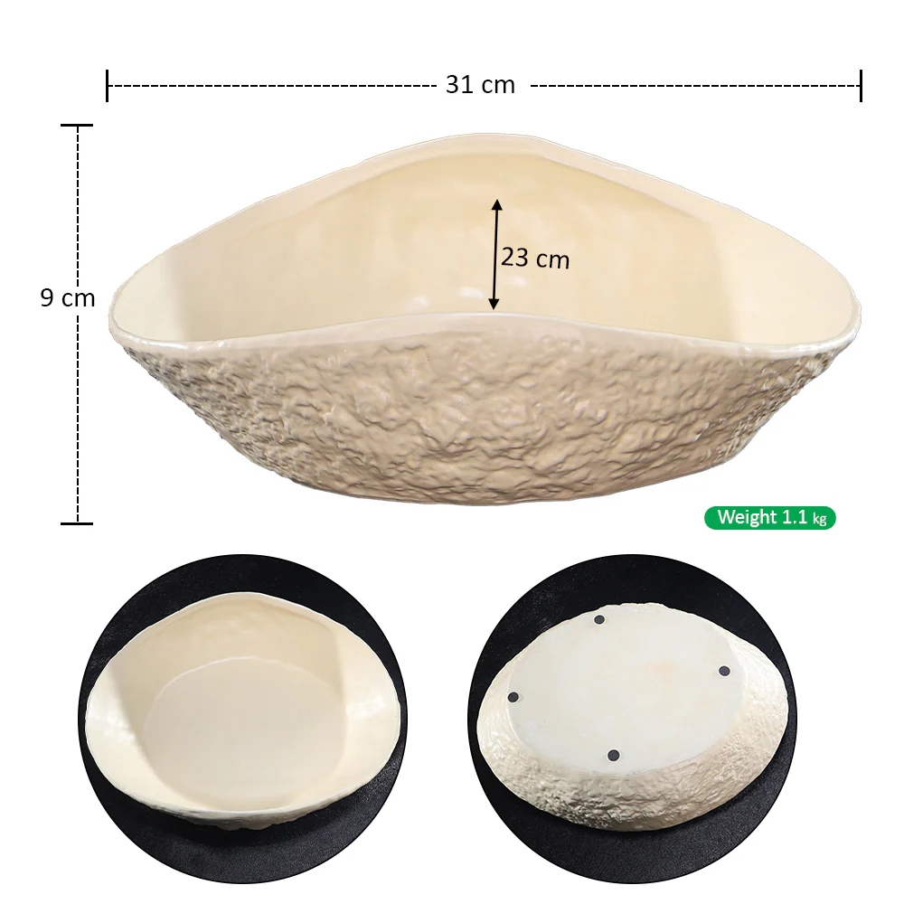 Cream Ceramic Ikebana Design Vase - Image 6