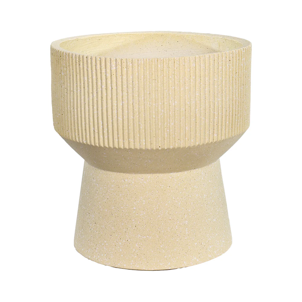 Cream Footed Concrete Planter - Image 8