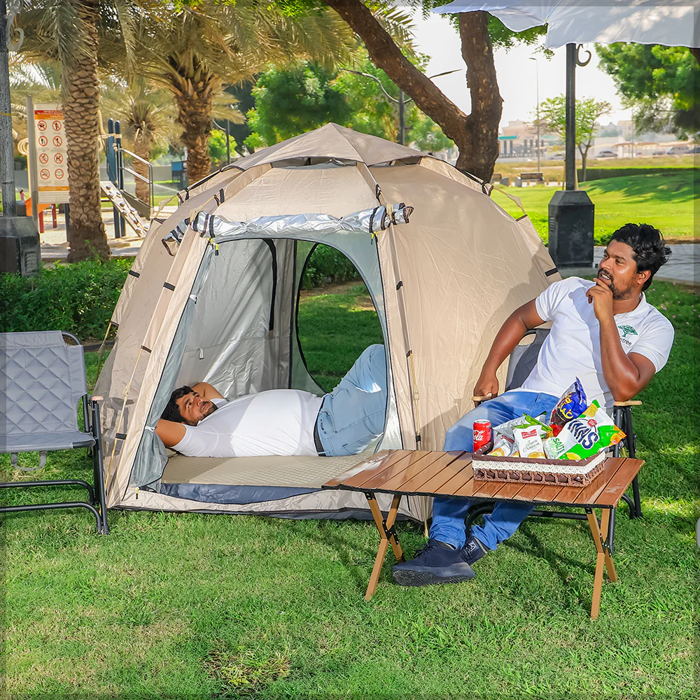 Cream Pop up Camping Tent with Carry Bag(Tent Only) - Image 13