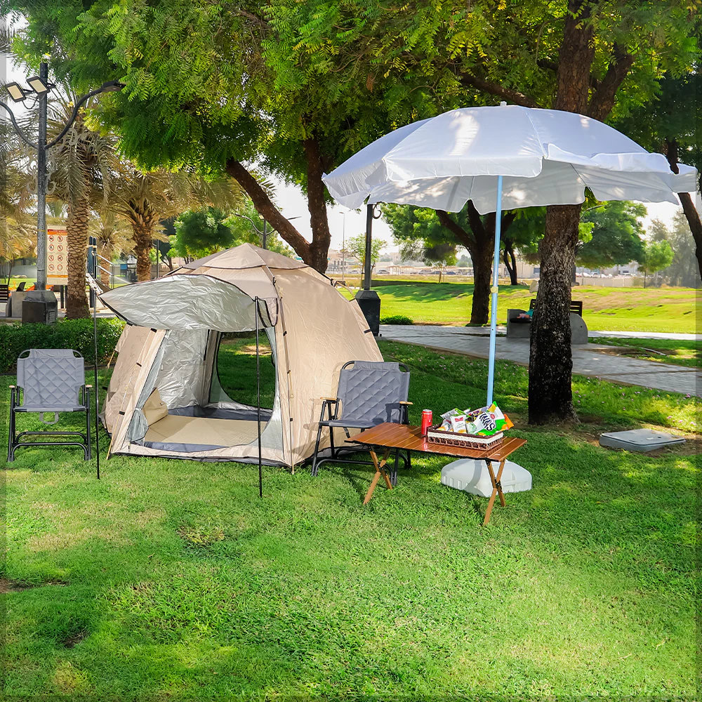 Cream Pop up Camping Tent with Carry Bag(Tent Only) - Image 14
