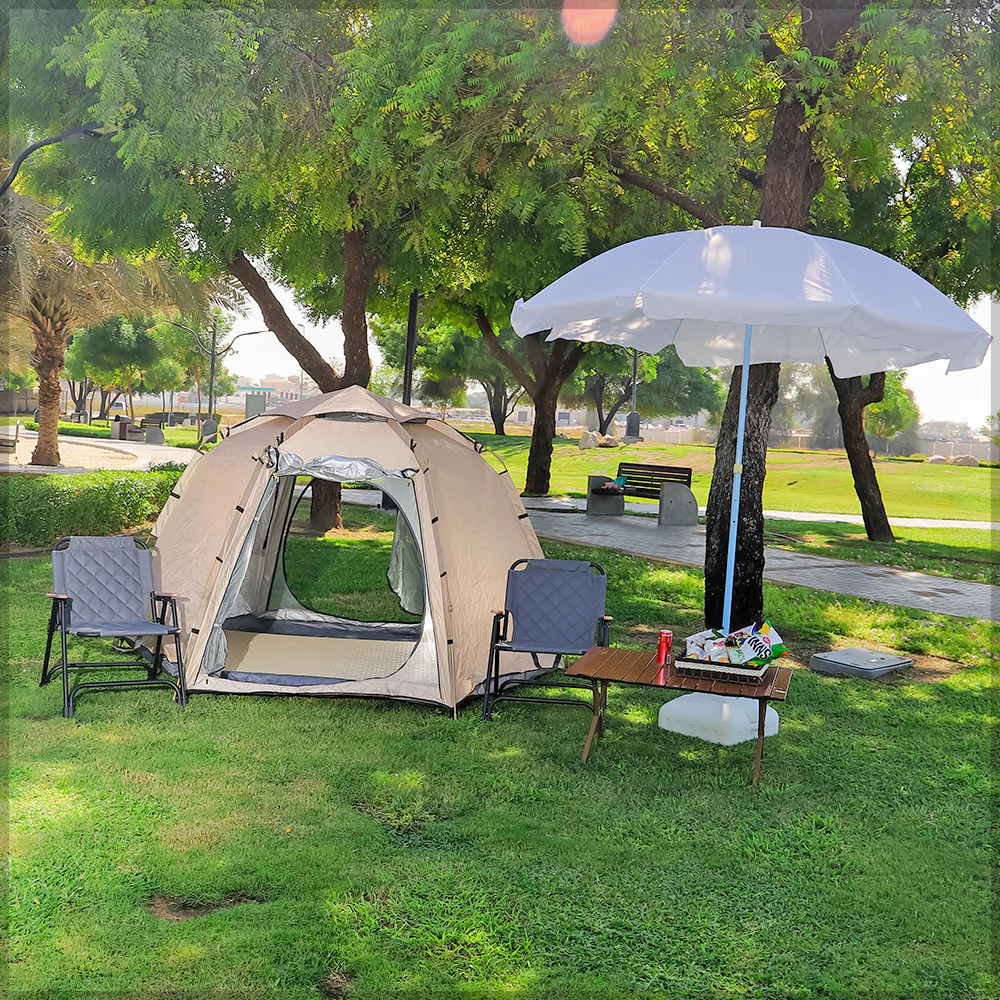 Cream Pop up Camping Tent with Carry Bag(Tent Only) - Image 15