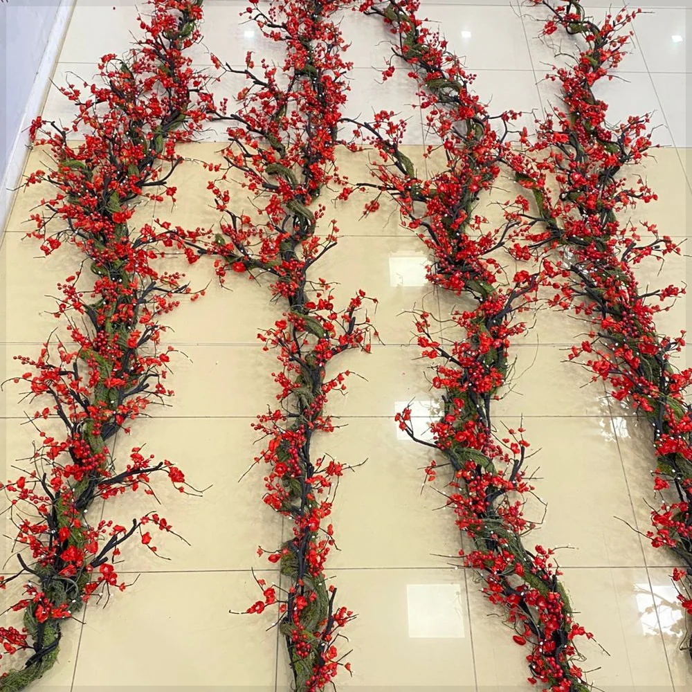 Crimson Berry Vine Garland for display purposes only (non-sale)