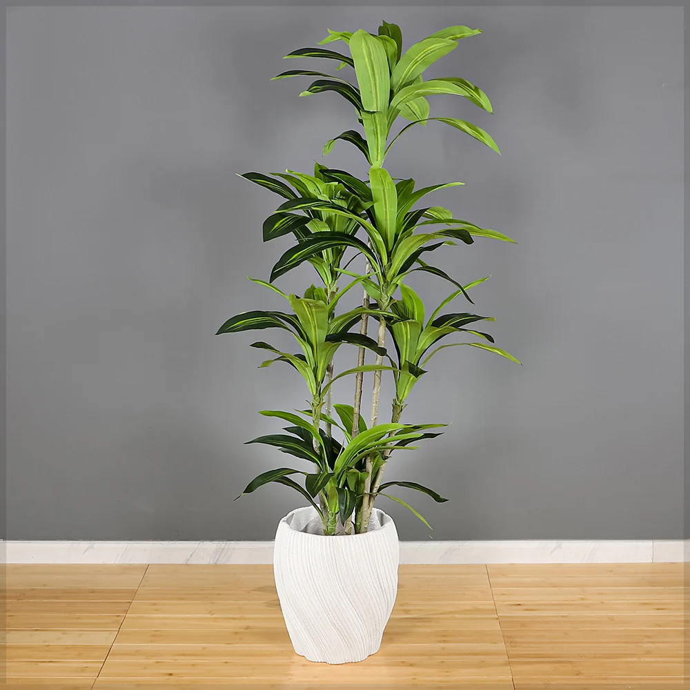 Curvy Lines Rounded White Planter - Image 4