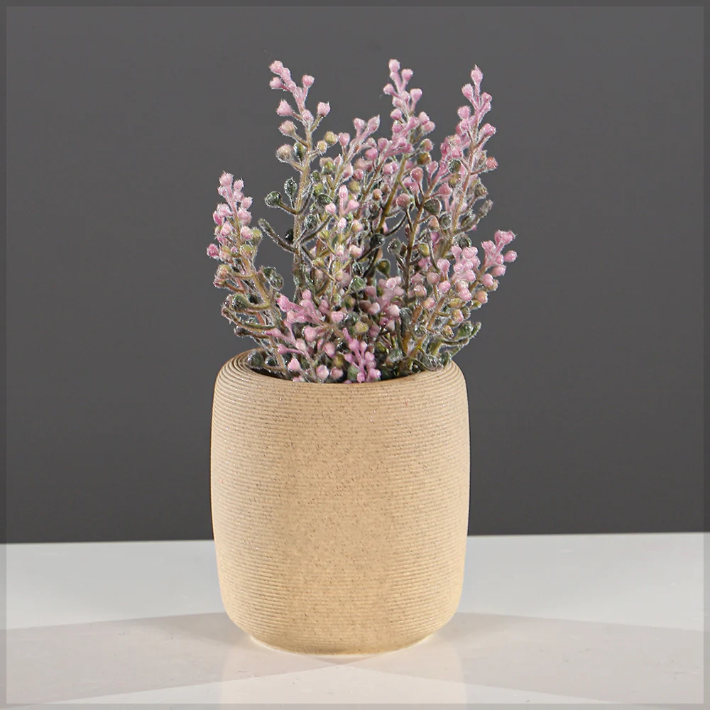 Cylindrical Modern Ceramic Vase - Image 4