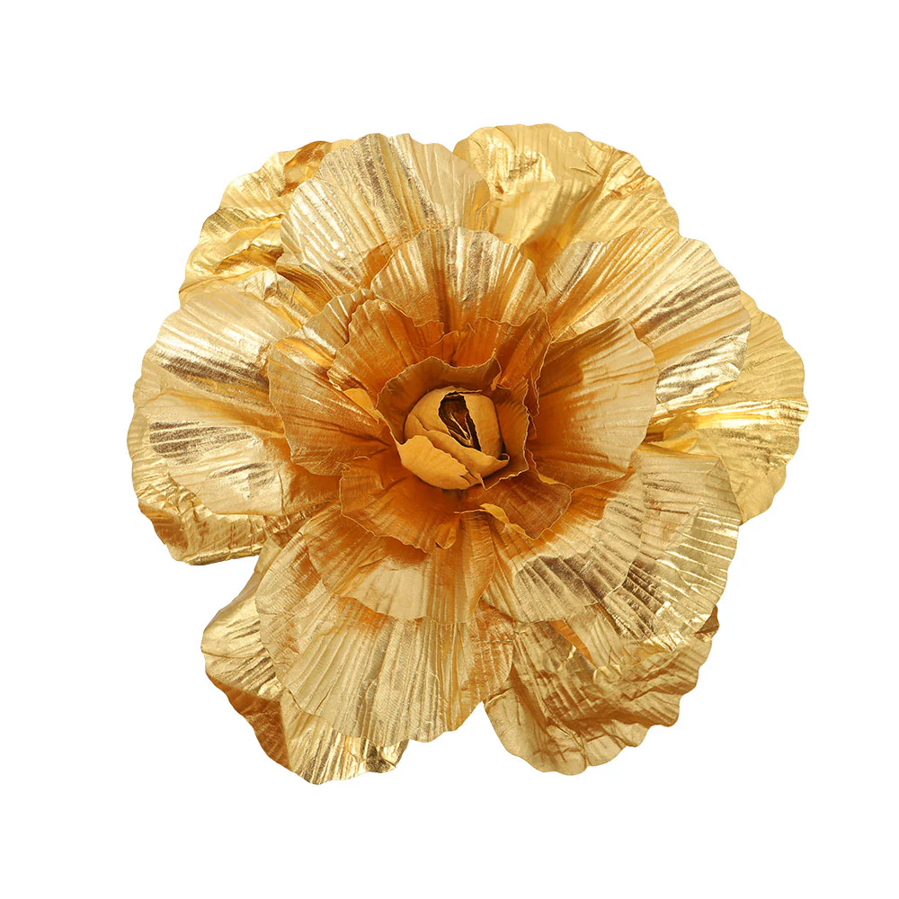 Decoration Peony Paper Flower Wall Gold-PE - Image 4
