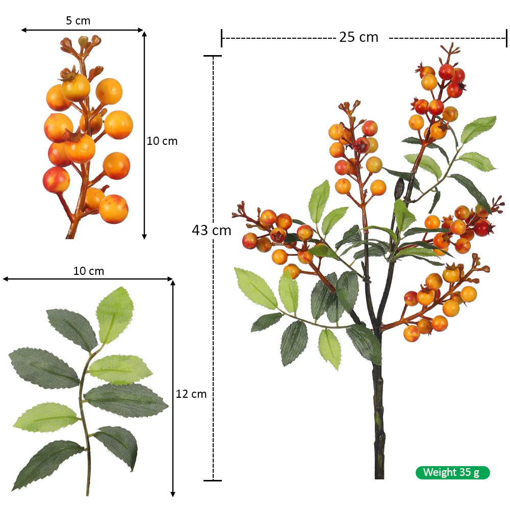 Decorative Berry Fruit Single Stem(without vase) - Image 10