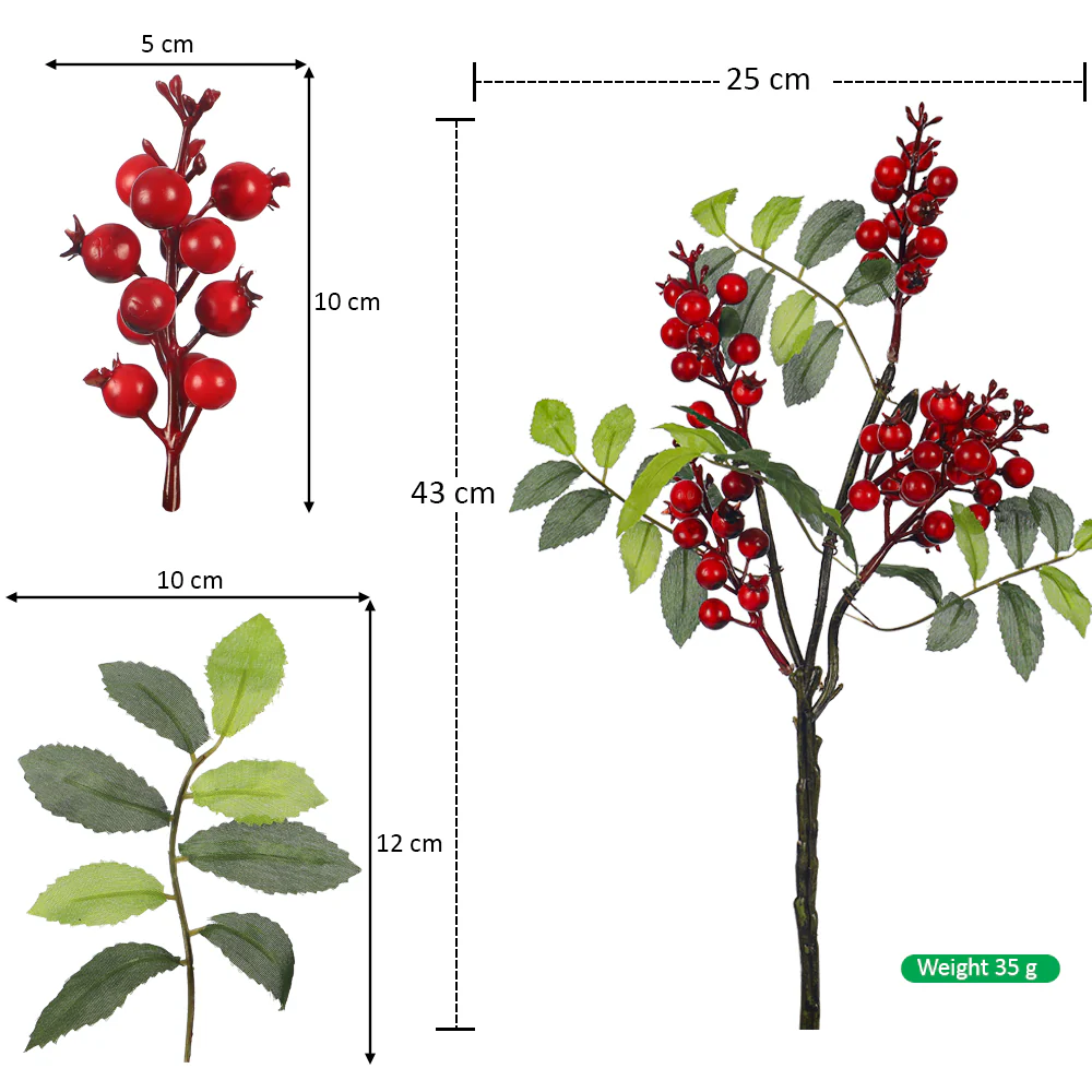 Decorative Berry Fruit Single Stem(without vase) - Image 14