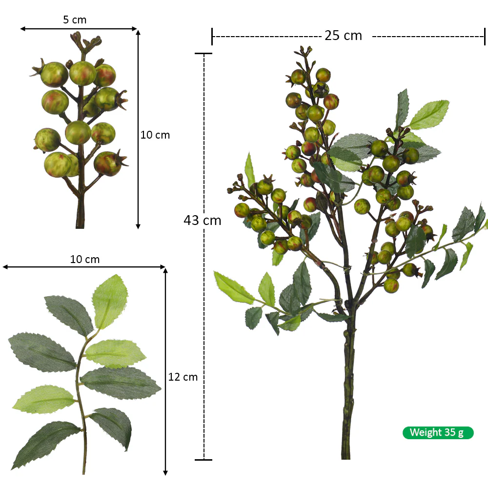 Decorative Berry Fruit Single Stem(without vase) - Image 6