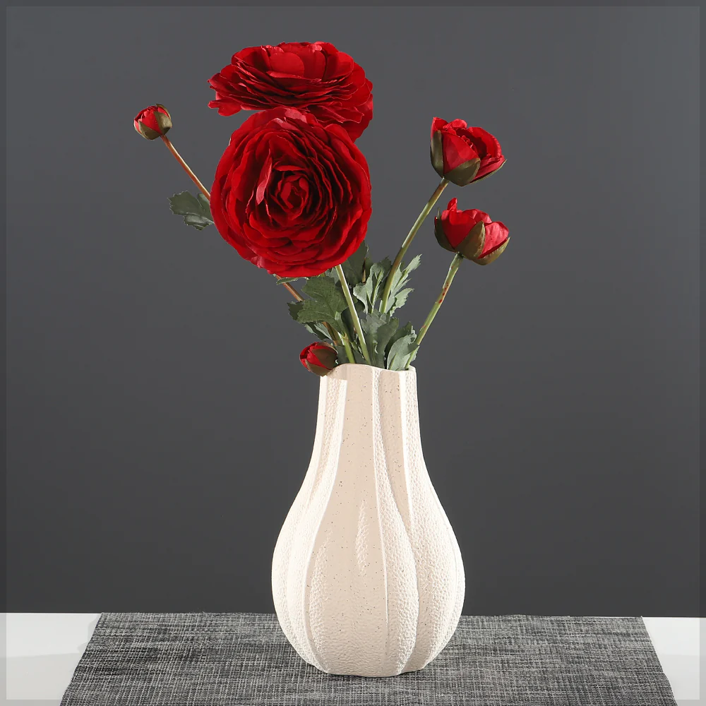 Decorative Ceramic Fluted Design Vase - Image 8