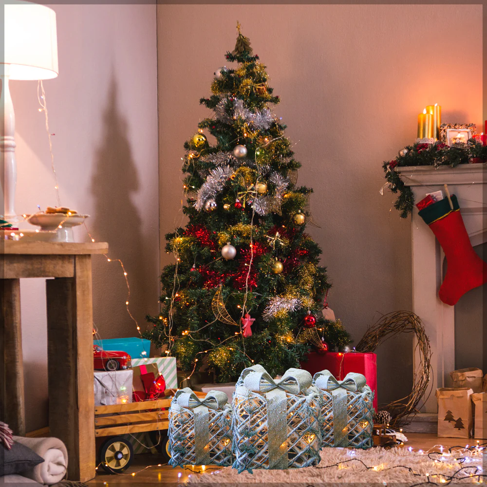 Decorative Christmas Giftbox Set of 3 - Image 8
