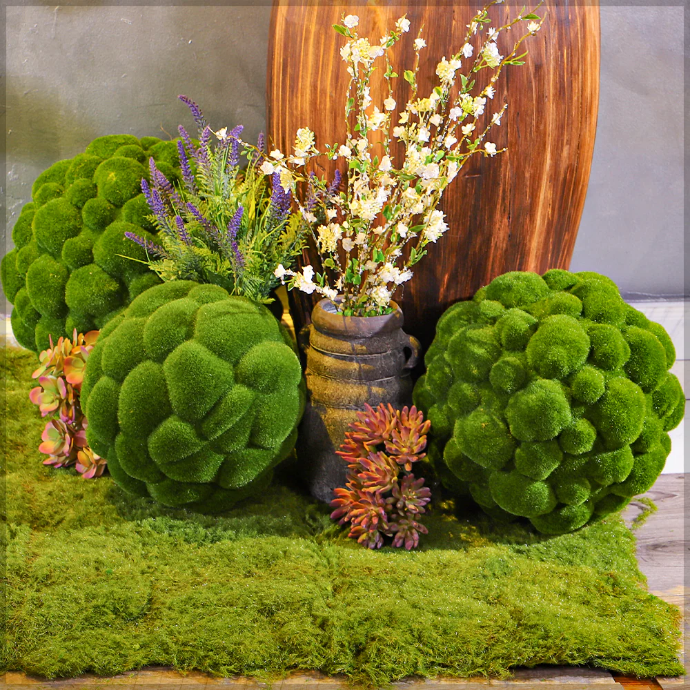 Single Piece Decorative Green Moss Ball - Image 5