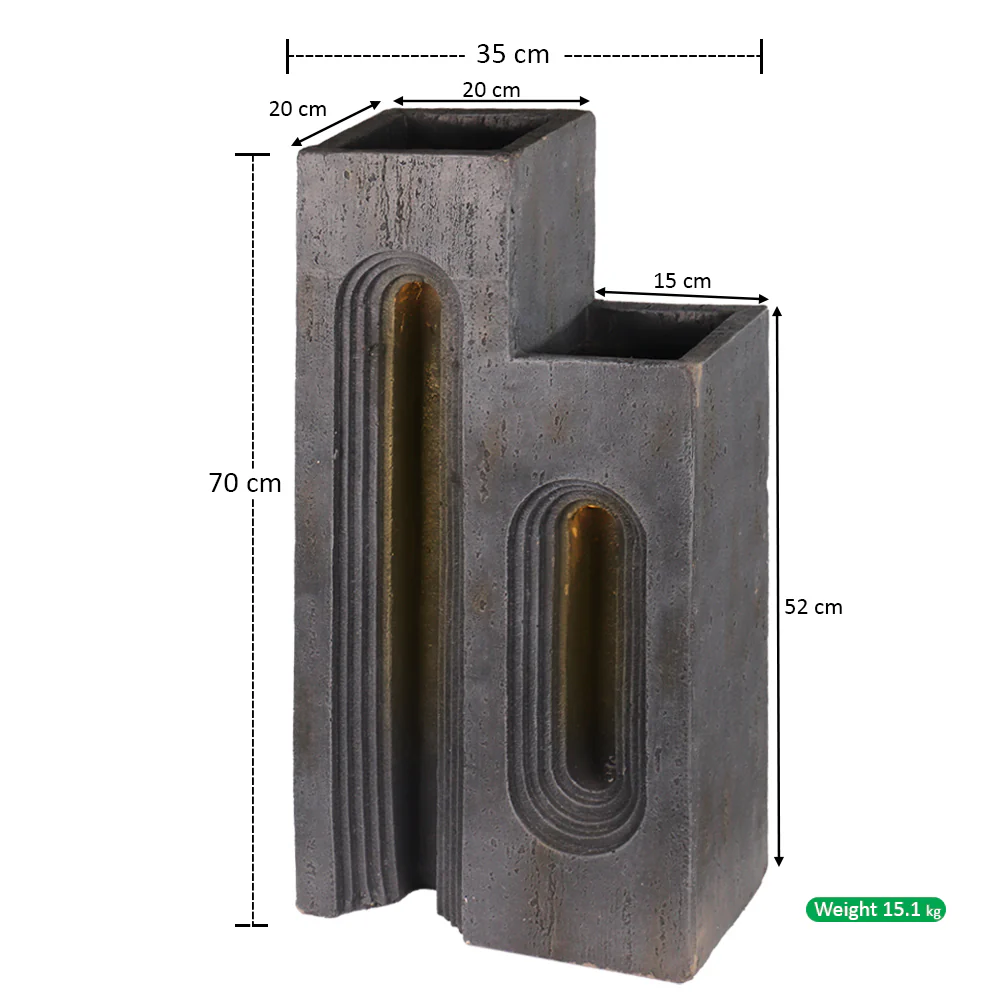 1 Piece Decorative Lighting Gray Pots - Image 11