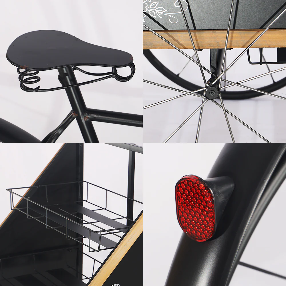 Decorative Metal Bicycle with Flower Stand - Image 2