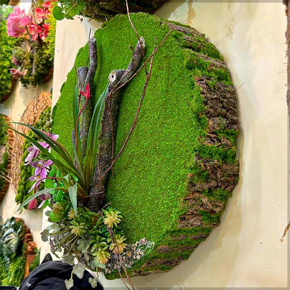Decorative Mossy Round Green Stump - Image 5
