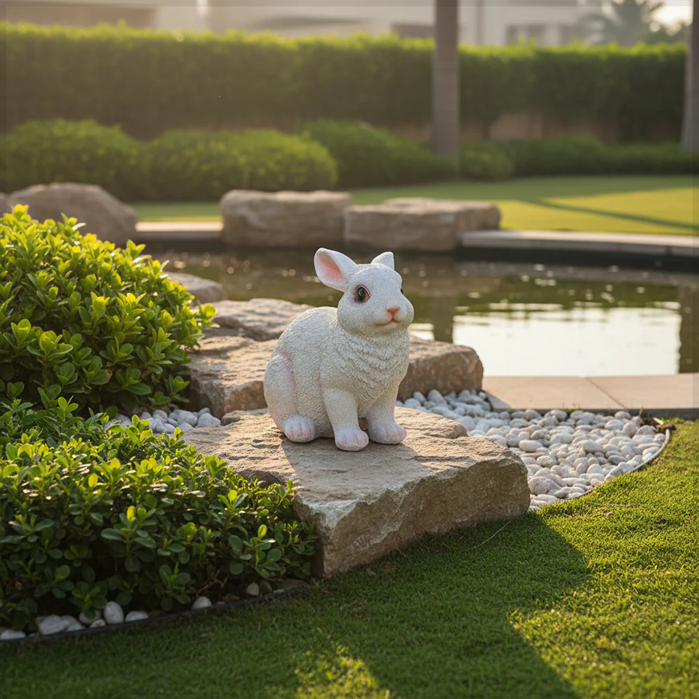1 Piece Decorative Rabbit Statue for Garden Decoration(Rabbit Only) - Image 6