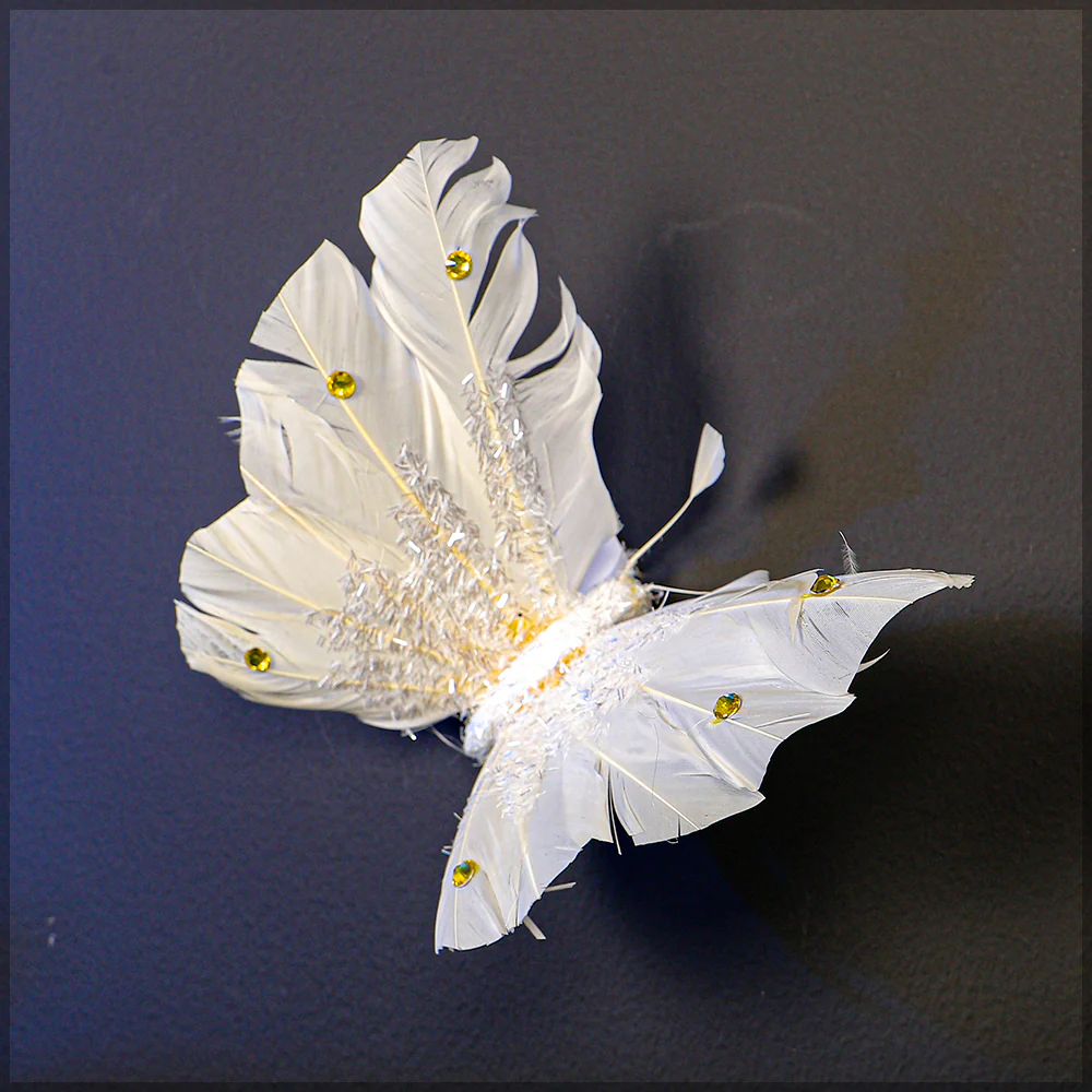 Decorative Real Feather Butterfly - Image 7