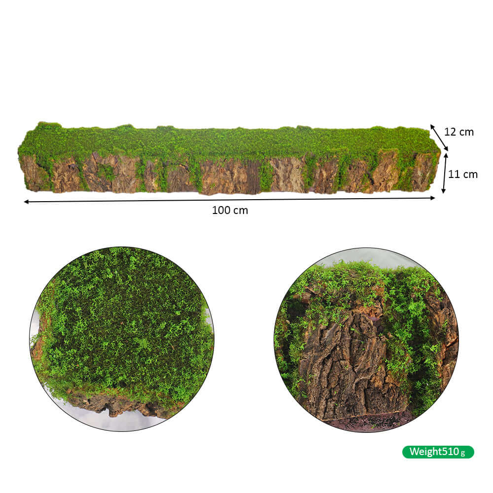 Decorative Rectangular Mossy Tree Stump - Image 2