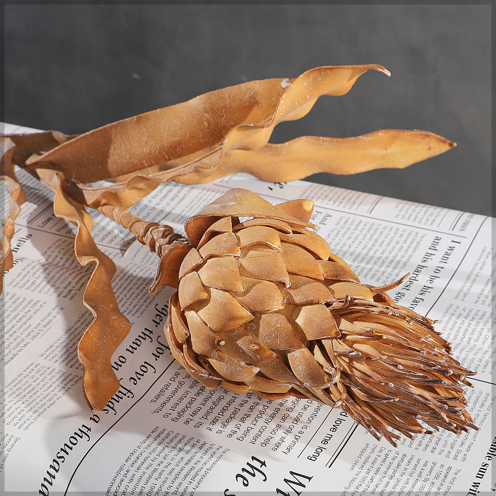 Dried Look Artificial Protea Stem
