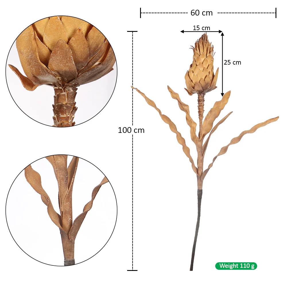 Dried Look Artificial Protea Stem - Image 2