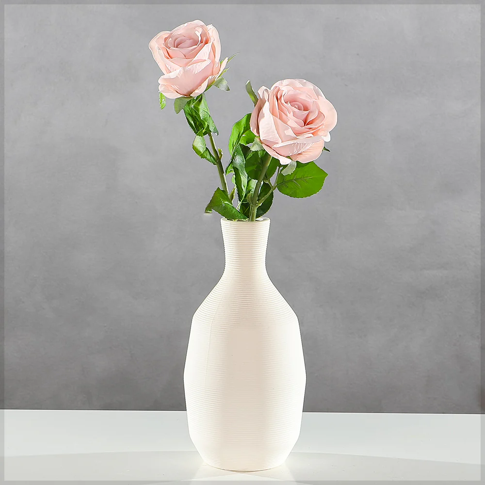 Elegant Faux Rose Single Stem(without vase) - Image 7