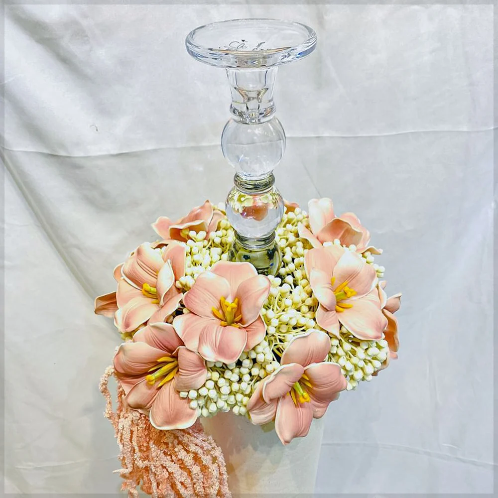 Elegant Floral Arrangement in Modern Vases for display purposes only (non-sale) - Image 4