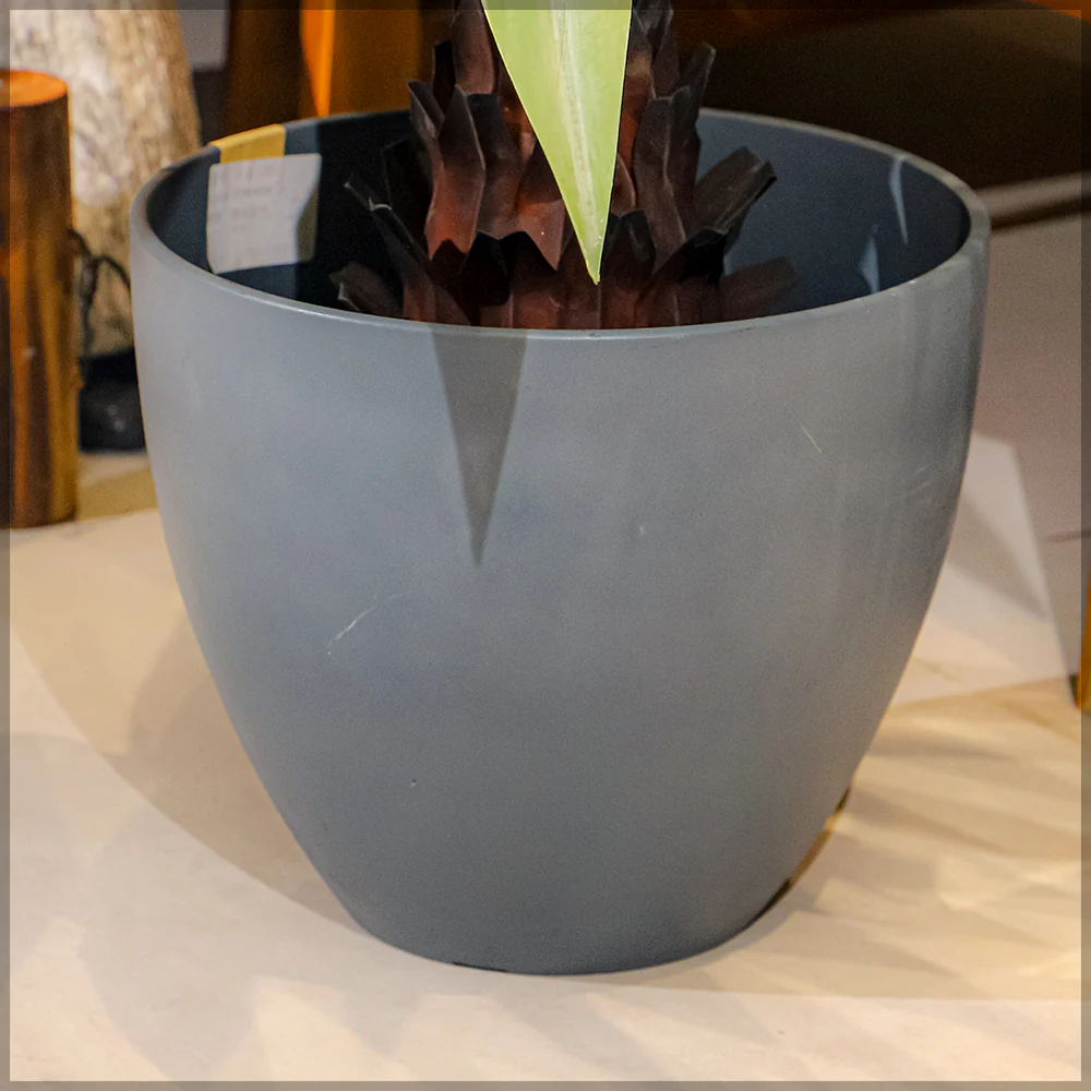 Elegant Gray Plastic Pots