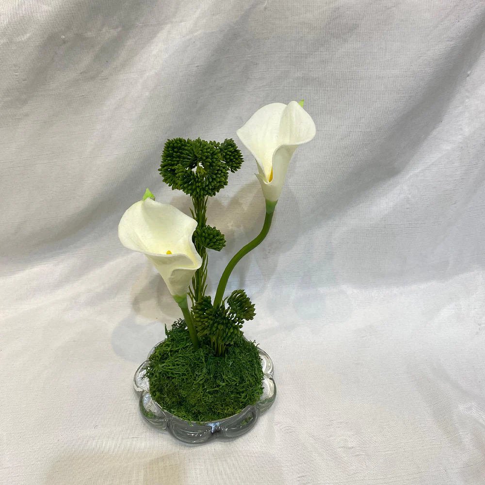 Elegant White Calla Lily Arrangement for display purposes only (non-sale) - Image 2