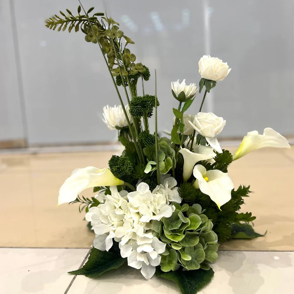 Elegant White Floral Aisle Arrangement for display purposes only (non-sale) - Image 2