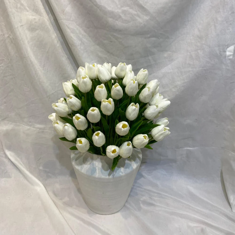 Elegant White Tulip Arrangement for display purposes only (non-sale)