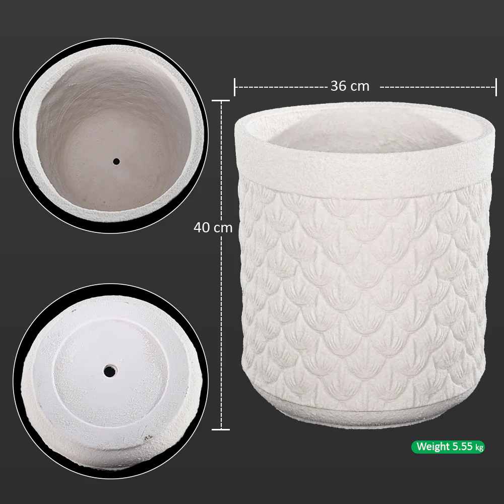 Embossed Ceramic Pot - Image 7