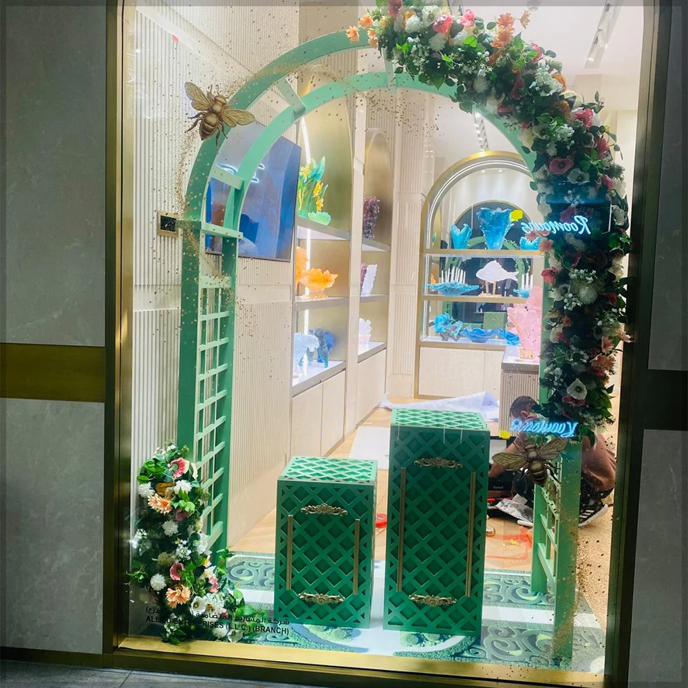 Enchanted Garden Arch Window Display for display purposes only (non-sale)