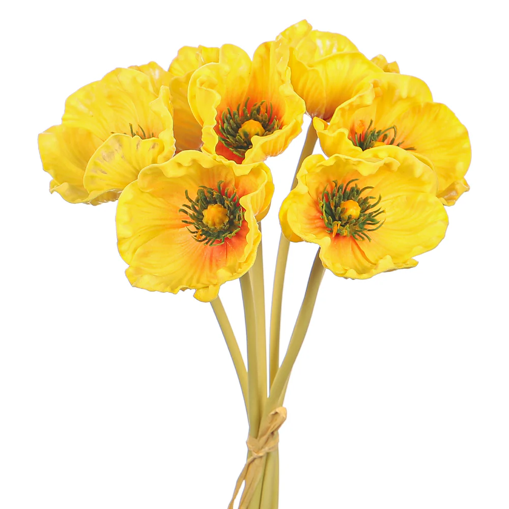 Single Bunch Fake Poppy Flowers(without vase) - Image 21