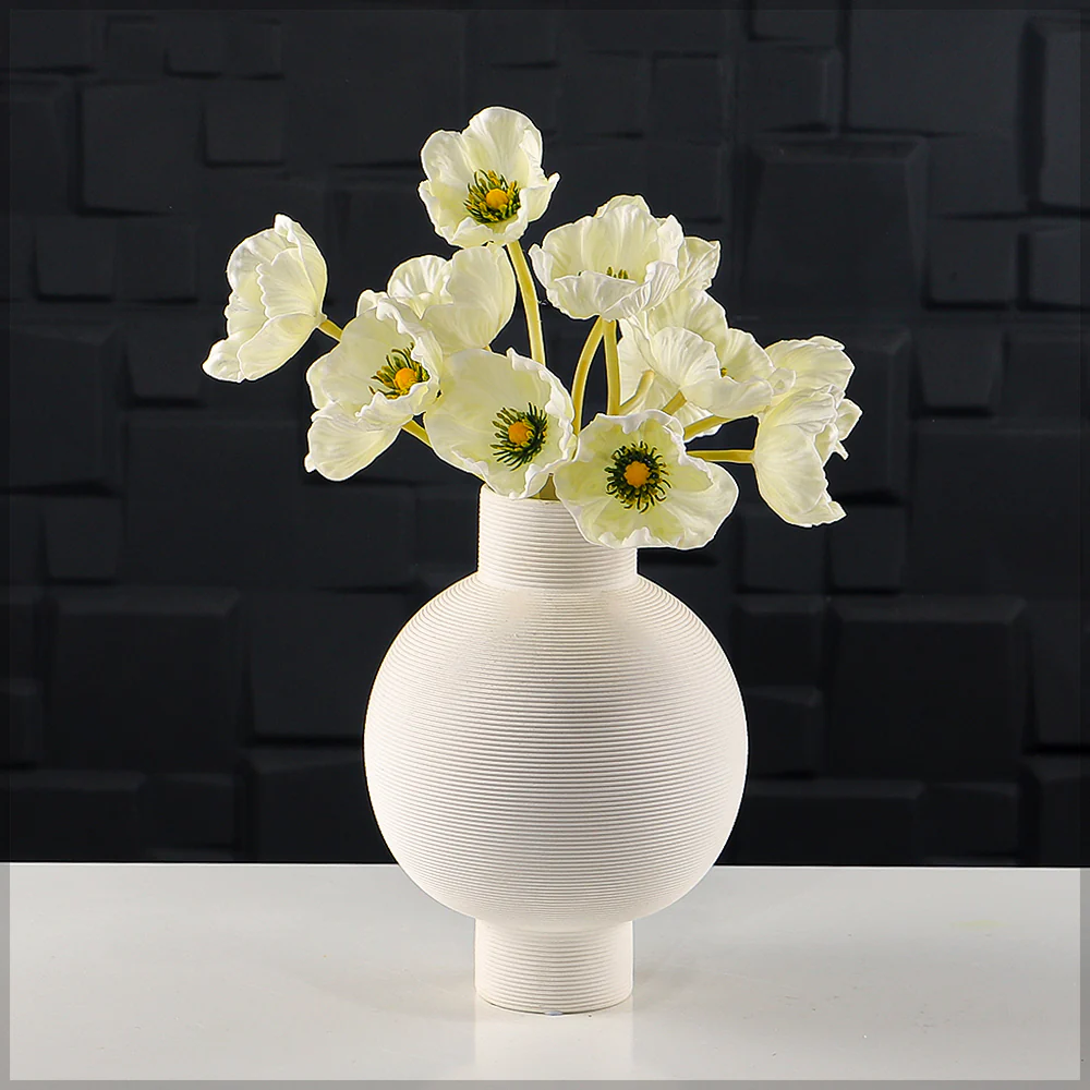 Single Bunch Fake Poppy Flowers(without vase) - Image 7