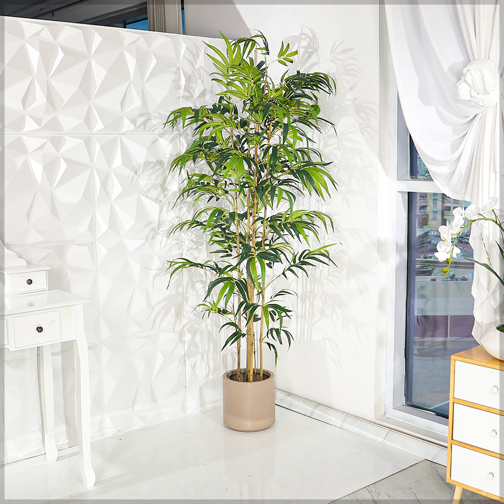Faux Bamboo Plant 2m Tall - Image 7