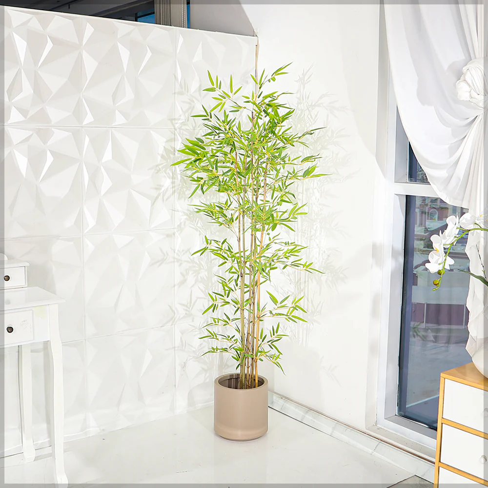 Faux Bamboo Plants(with black nursery pot) - Image 9