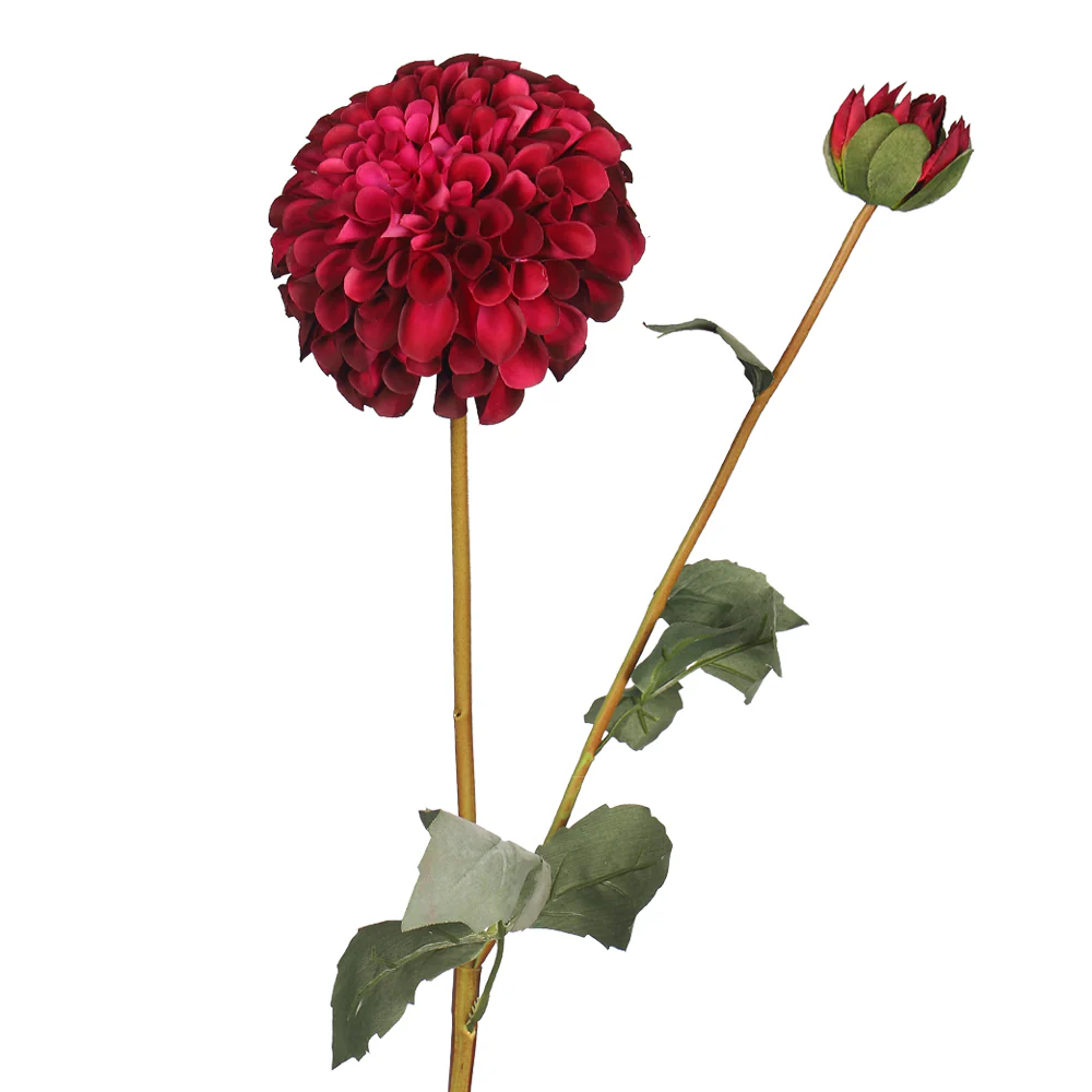 Faux Dahlia Flower Single Stem(without vase) - Image 3