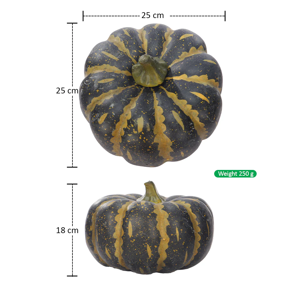 Faux Dark Green Autumn Pumpkin - Image 2