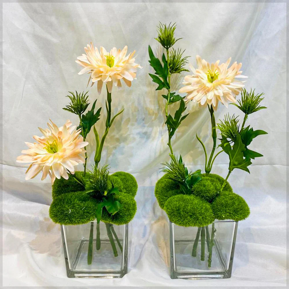 Faux Flower Arrangements in Vase for display purposes only (non-sale) - Image 3