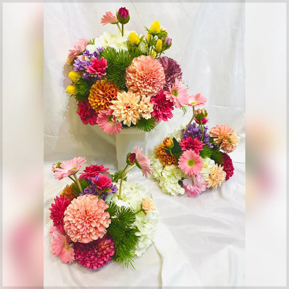 Faux Flower Arrangements in Vase for display purposes only (non-sale) - Image 5