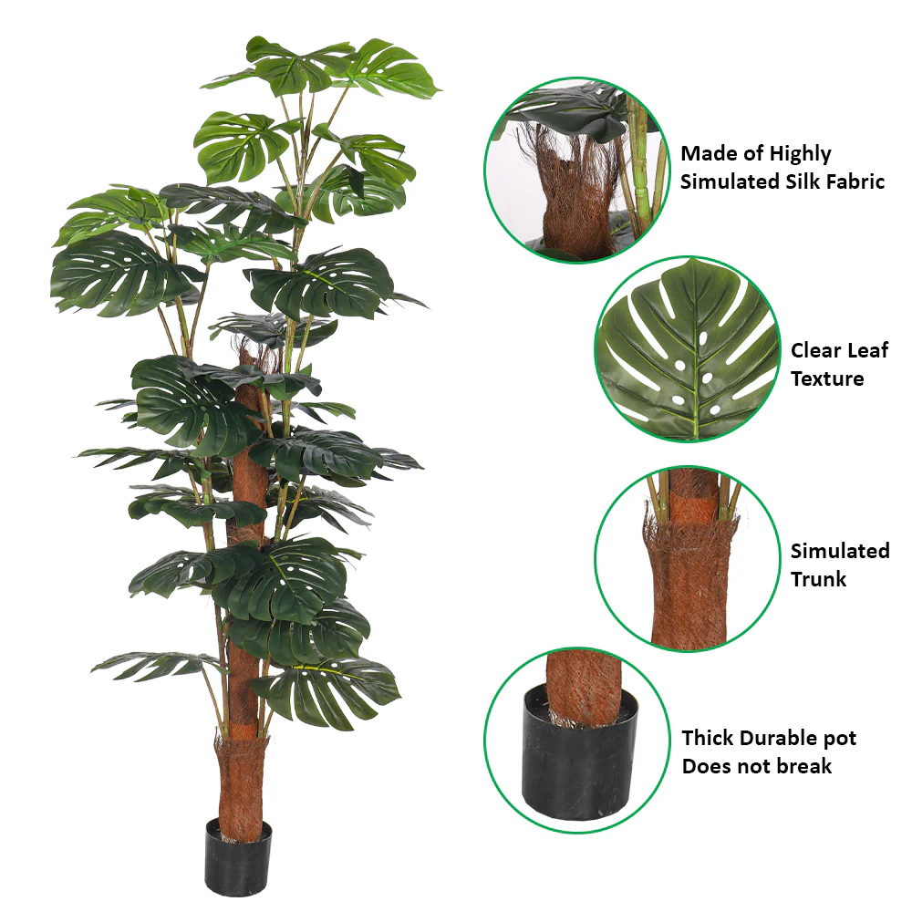 Faux Monstera Plants(with black nursery pot) - Image 11