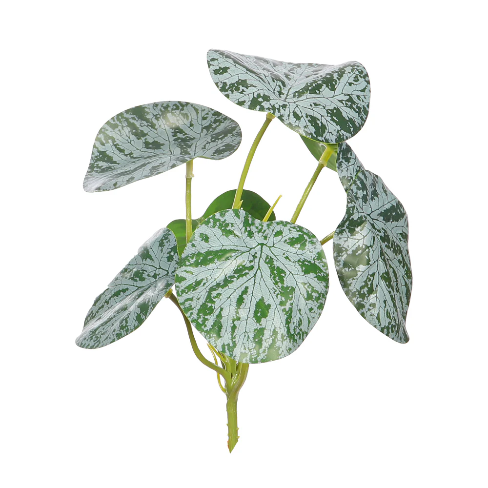 Faux Peperomia Caperata Leaves Bunch(without vase) - Image 11
