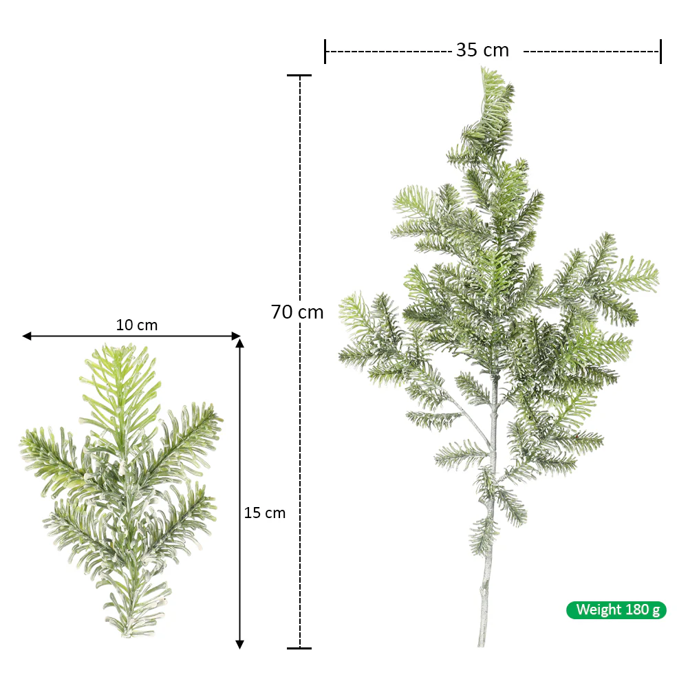 Faux Pine Branch 70 cm(without vase) - Image 2